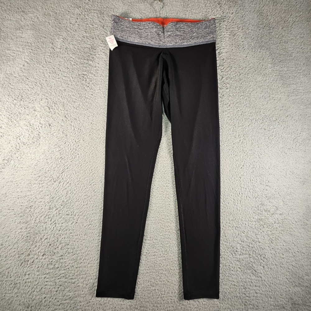 Victoria's Secret PINK Reversible Leggings Womens M Black Stretch Yoga Athletic